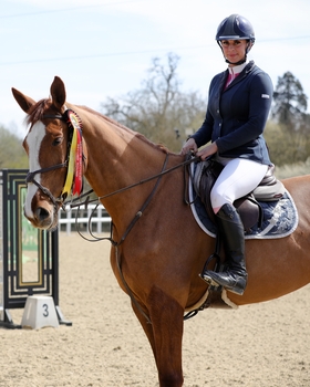 Monica Ballard clinches the win in the First Nupafeed Supplements Senior Discovery Second Round at Parwood Equestrian Centre